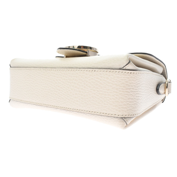 Gucci Interlocking Chain Ivory Gold Hardware Leather Shoulder Bag - Picture 4 of 16